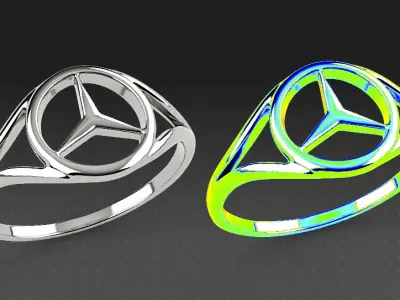 Mercedes Ring Free 3D print model