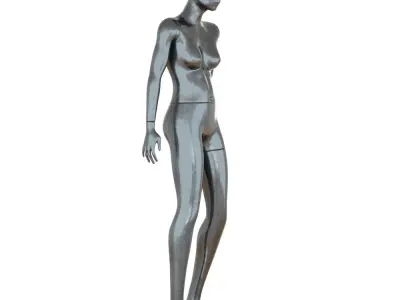 Black Standing Female Mannequin 3D model