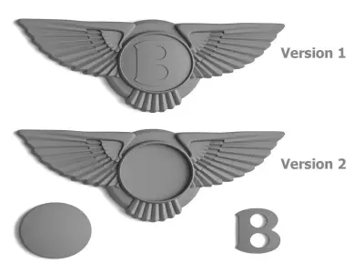 Bentley Logo 01 3D print model