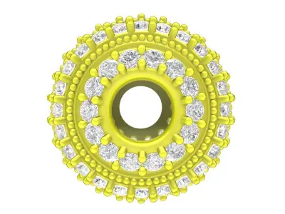 Luxury Diamond Ball Charm 3D Model for Jewelry 6657 3D print model