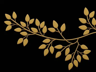 Leaves Geometrical Furniture Design  Low-poly 3D model