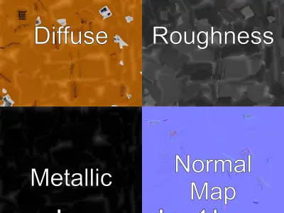 Postal Package Realistic Box Simulations model pack Low-poly 3D model