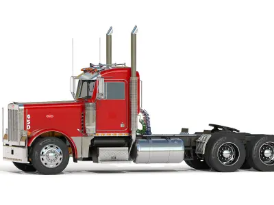 Truck 379 with interior  3D model