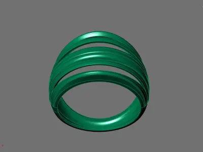 Women Ring Plain Ring Ready STL 3DM Models Womens Rings 3D print model 41
