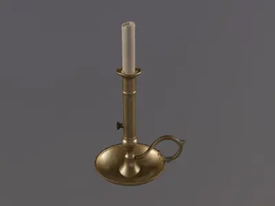 Antique Candle Holder Low-poly 3D model
