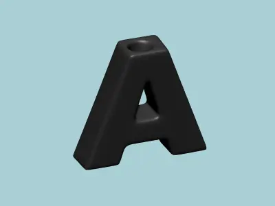 Vase A - Alphabet Vases Collection Letters - STL Printable 3D print model