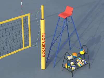Volleyball net  3D model