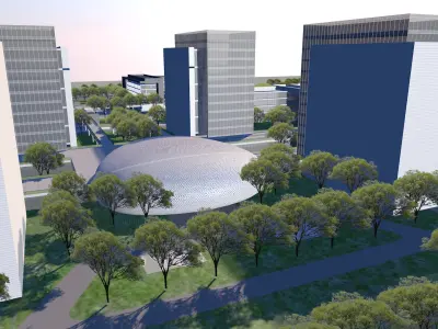 Office Building Industrial Park 3D model by nptanying