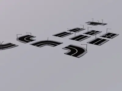 Roads by SorianModels Free low-poly 3D model