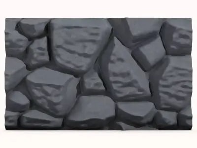 Mossy Cobblestone Wall Asset 3D model
