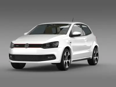 Volkswagen Polo GTI 3d 2009-2013 3D model