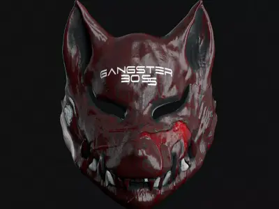 wolf red mask 3D model
