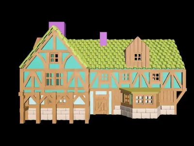 Medieval House 57 3D print model 3D model