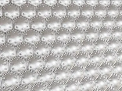 Clean White Sci-Fi Acoustic Wall PBR Seamless Texture