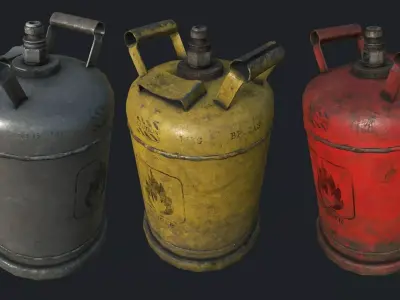 Propane Gas Cylinder PBR Low-poly 3D model