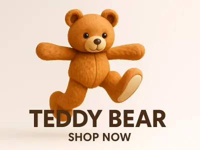 Teddy Bear 3D Model Cute Printable Toy 3D print model