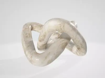 Creative Co Op Modern Decorative Marble Knot Low-poly 3D model