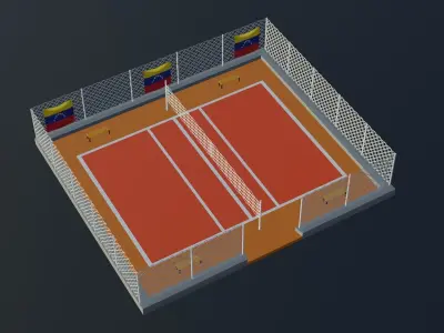  Volleyball Stadium - Venezuela Low-poly 3D model
