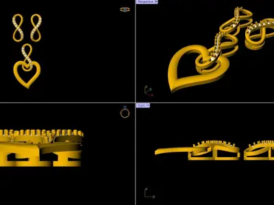 Unique Pendant set - 0107 3D print model