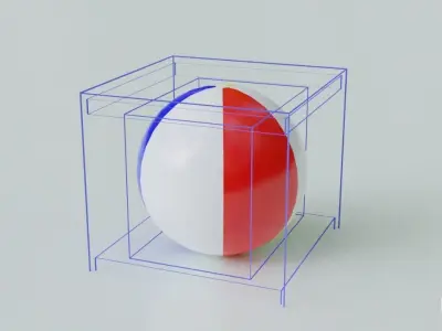 Low Poly Rigged Beach Ball Low-poly 3D model
