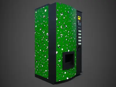 Soda Vending Machine PBR Game Ready  Low-poly 3D model