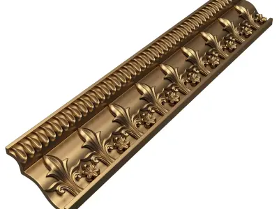 Cornice Decoration Molding 049 Low-poly 3D model