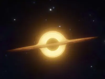 Interstellar Black Hole - With Accretion Disk Free low-poly 3D model