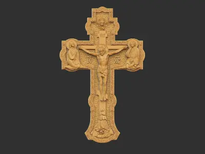 christ on the cross with mary 3D print model