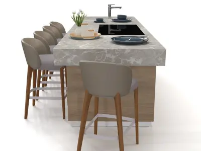 Kitchen Island Countertop 08 3D model