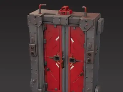 futuristic sci-fi door 3D print model