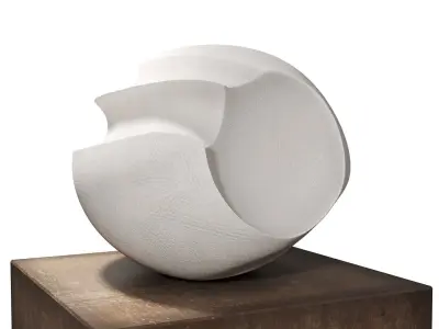 James Oughtibridge White Blade Form sculpture 3D model