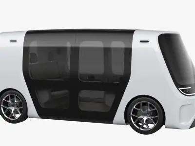 Self-Driving Shuttle Concept 2 3D model