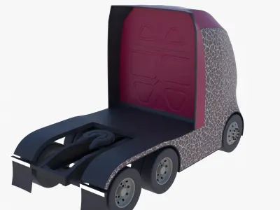 Future semitruck XV PBR 3D model