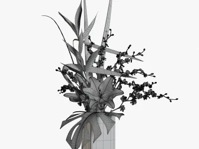 Lily bouqet 3D model