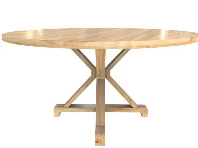 Round Table Round Table V4 3D Model VR AR PBR Low-poly 3D model