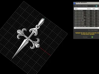 Lightweight ornament cross model 826 3D print model