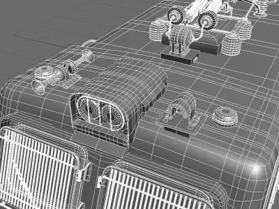 Locomotive Engine -WAP 4 Low-poly 3D model