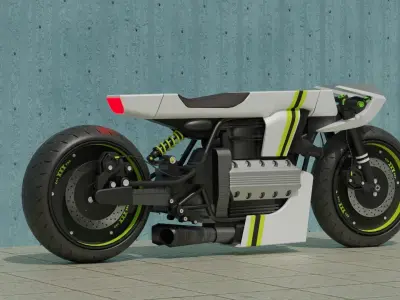 Sci-fi Bike concept 3D model