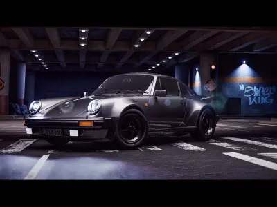 Car Control Rig for Unreal Engine  Low-poly 3D model