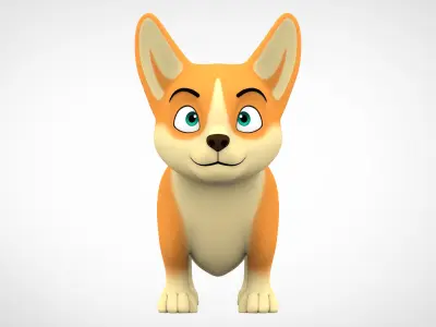 Corgi  Low-poly 3D model