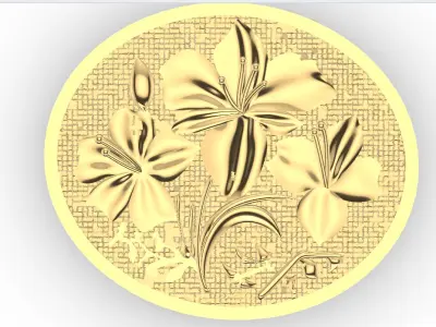 Saffron necklace 3D print model