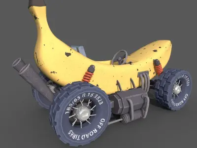 banana car 3D model