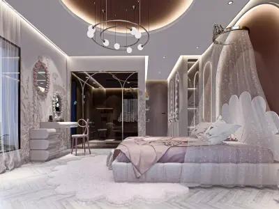 Interior modern children room  3D model