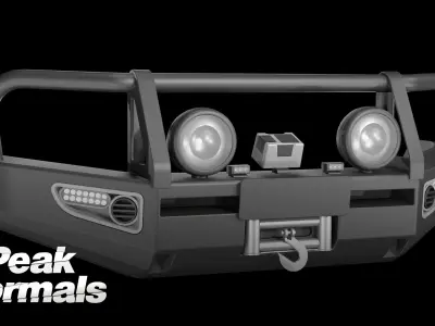 ARB Deluxe LandCrusier Bullbar Low-poly 3D model