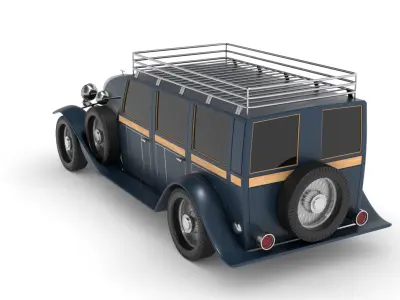 Overland Vehicle Low-poly 3D model