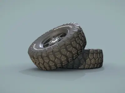 BFGoodrich wheels for car Low-poly 3D model