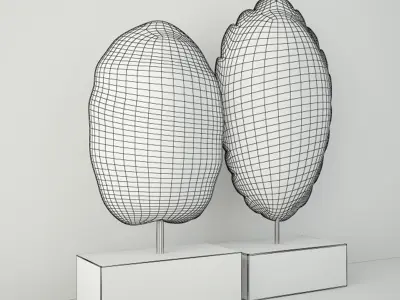 Sunset Cove Tortoise Shell Statues 3D model