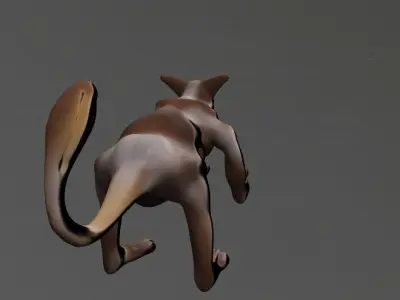 Monkey kangaroo Low-poly 3D model