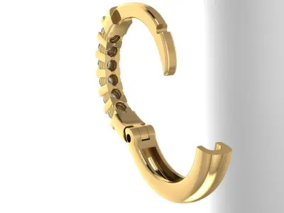Diamond Hoop Earrings 3D print model