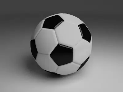 High Quality Classic Football Low-poly 3D model